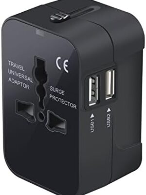 41k4mM0E4L._AC_.jpg MINGTONG Travel Adapter, Worldwide All in One Universal Travel Adaptor Wall AC Power Plug Adapter Wall Charger with Dual USB Charging Ports for USA EU UK AUS Cell Phone Laptop