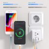41lskUdSFiL._AC_.jpg 2 Pack European Travel Plug Adapter, International Power Plug Adapter with 3 Outlets 3 USB Charging Ports(1 USB C), Type C Plug Adapter Travel Essentials to Most Europe EU Spain Italy France Germany