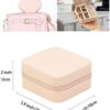 41quxozfCnL._AC_.jpg ZPROW Travel Jewelry Case, Mini Portable Jewelry Travel Boxes, Small Jewelry Organizer for Rings, Earrings, Pendants, Watches, Necklaces, Lipsticks Organizer Storage Holder Case (Pink)