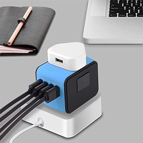 41sBQOtaK7S._AC_.jpg International Travel Adapter Universal Power Adapter Worldwide All in One 4 USB Perfect for European US, EU, UK, AU 160 Countries (Blue)