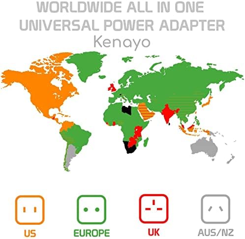 41w8OVsQxOL._AC_.jpg Worldwide Portable Universal Power Adapter Converter All in One International Out of Country Travel Wall Charger Plug for Wall Plug Input in USA EU UK France Italy Australia India Outlets by kenayo