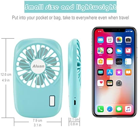 511Ndho9ZiL._AC_.jpg Aluan Handheld Mini Fan Powerful Small Personal Portable Speed Adjustable USB Rechargeable Eyelash Fan for Kids Girls Boys Woman Man Home Office Outdoor Travel