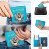 FACATH Passport Holder Cover Case Travel Wallet Case Passport Cards Protector Leather Card Case RFID Blocking Travel Accessories Document Organizer