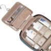512MmASonhL.jpg NISHEL Travel Toiletry Bag for women, Portable Hanging Organizer for Full-Sized Shampoo, Conditioner, Brushes Set, Travel-Size Accessories, Lake-Blue