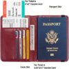 FACATH Passport Holder Cover Case Travel Wallet Case Passport Cards Protector Leather Card Case RFID Blocking Travel Accessories Document Organizer