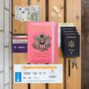 FACATH Passport Holder Cover Case Travel Wallet Case Passport Cards Protector Leather Card Case RFID Blocking Travel Accessories Document Organizer