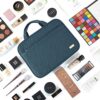 514t7VNz4vL.jpg NISHEL Travel Toiletry Bag for women, Portable Hanging Organizer for Full-Sized Shampoo, Conditioner, Brushes Set, Travel-Size Accessories, Lake-Blue