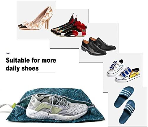 515Gc4rrd3L._AC_.jpg BeeGreen Travel Essentials Shoe Bags for Travel Pack of 6, Travel Shoe Bags for Men & Women Shoe Storage Organizer with Zipper Closure, Travel Accessories Vacation,Luggage Organizer Portable Shoe Pouch with Handle