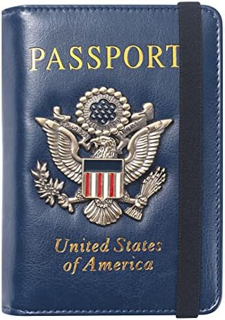 FACATH Passport Holder Cover Case Travel Wallet Case Passport Cards Protector Leather Card Case RFID Blocking Travel Accessories Document Organizer