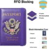 FACATH Passport Holder Cover Case Travel Wallet Case Passport Cards Protector Leather Card Case RFID Blocking Travel Accessories Document Organizer