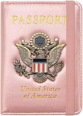 FACATH Passport Holder Cover Case Travel Wallet Case Passport Cards Protector Leather Card Case RFID Blocking Travel Accessories Document Organizer