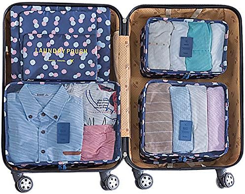 51B3aaTFV2L._AC_.jpg Mossio 7 Set Packing Cubes with Shoe Bag - Travel Carry On Luggage Organizer