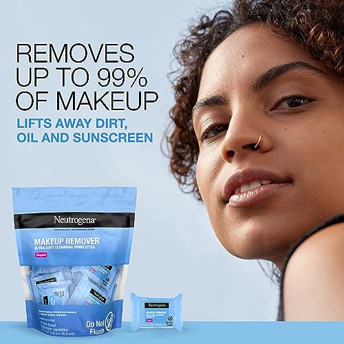 51Czf2mZPEL.jpg Neutrogena Makeup Remover Wipes Singles, Daily Facial Cleanser Towelettes, Gently Removes Oil & Makeup, Alcohol-Free Makeup Wipes, Individually Wrapped, 20 ct
