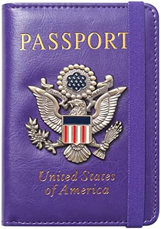 FACATH Passport Holder Cover Case Travel Wallet Case Passport Cards Protector Leather Card Case RFID Blocking Travel Accessories Document Organizer