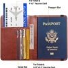 FACATH Passport Holder Cover Case Travel Wallet Case Passport Cards Protector Leather Card Case RFID Blocking Travel Accessories Document Organizer