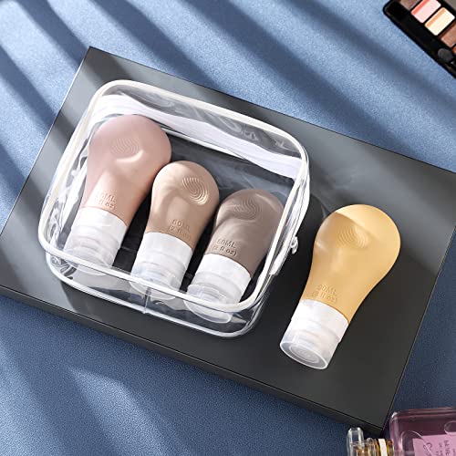51F1RgucafL.jpg 16 Pack Travel Bottles Set for Toiletries, Gemice TSA Approved Travel Size Containers Leak Proof Silicone Squeezable Tubes Travel Accessories 2oz 3oz for Shampoo Conditioner Lotion Body Wash