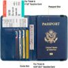 FACATH Passport Holder Cover Case Travel Wallet Case Passport Cards Protector Leather Card Case RFID Blocking Travel Accessories Document Organizer