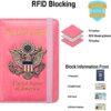 FACATH Passport Holder Cover Case Travel Wallet Case Passport Cards Protector Leather Card Case RFID Blocking Travel Accessories Document Organizer