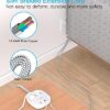 51L3-dpZ8XL._AC_.jpg Flat Plug Power Strip, 5ft Ultra Flat Extension Cord - 3 Outlets 4 USB Ports (2 USB C) 22.5W/4.5A Desktop Charging Station, Power Strip No Surge Protection for Cruise Ship, Dorm Room Travel Essential