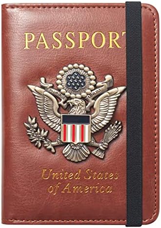 FACATH Passport Holder Cover Case Travel Wallet Case Passport Cards Protector Leather Card Case RFID Blocking Travel Accessories Document Organizer