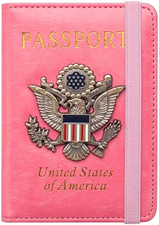 FACATH Passport Holder Cover Case Travel Wallet Case Passport Cards Protector Leather Card Case RFID Blocking Travel Accessories Document Organizer
