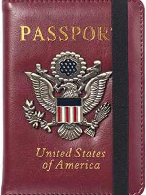 51O0MqafR4L._AC_.jpg FACATH Passport Holder Cover Case Travel Wallet Case Passport Cards Protector Leather Card Case RFID Blocking Travel Accessories Document Organizer