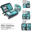 51QLR831QZL._AC_.jpg 6 Set Packing Cubes for Suitcases, Travel Organizer Bags for Carry on Luggage, Veken Suitcase Organizer Bags Set for Travel Essentials Travel Accessories in 4 Sizes(Extra Large, Large, Medium, Small)
