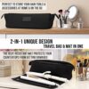 51QOLcQORSL._AC_.jpg Hair Tools Travel Bag and Heat Resistant Mat for Flat Irons, Straighteners, Curling Iron, and Haircare Accessories, 2-in-1 design, with Interior Pockets, Portable Organizer, Neoprene (Black)