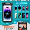 51TvTdDhRsL._AC_.jpg Hiearcool Waterproof Phone Pouch, Waterproof Phone Case for iPhone 14 13 12 11 Pro Max XS Samsung, IPX8 Cellphone Dry Bag Beach Essentials 2Pack-8.3"