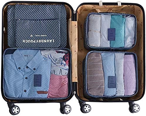 51WrtvbLvuL._AC_.jpg Mossio 7 Set Packing Cubes with Shoe Bag - Travel Carry On Luggage Organizer