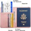 FACATH Passport Holder Cover Case Travel Wallet Case Passport Cards Protector Leather Card Case RFID Blocking Travel Accessories Document Organizer