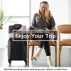 51X2D6ZQ17L._AC_.jpg ALL INCLUDED 10 Set Durable Packing Cubes for Suitcases,OlarHike Travel Essentials,UPGRADED Anti-Tear Stitching, NEW Improved Luggage Packing Organizers for Travel Accessories(Black)