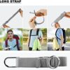 51YV9ZFoEVL._AC_.jpg ZINZ Elastic Jacket Gripper Travel Strap with D-Ring Hooks and Buckle, Suitcase Straps Belts Travel Accessories, Makes Your Hands Free