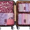 51bttbmjKmL._AC_.jpg Mossio 7 Set Packing Cubes with Shoe Bag - Travel Carry On Luggage Organizer