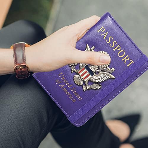 FACATH Passport Holder Cover Case Travel Wallet Case Passport Cards Protector Leather Card Case RFID Blocking Travel Accessories Document Organizer