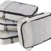 51e20vb2FIL._AC_.jpg Amazon Basics 4 Piece Packing Travel Organizer Cubes Set, Medium, Gray