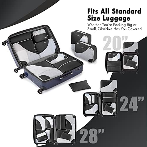 51eEZOe53iL._AC_.jpg ALL INCLUDED 10 Set Durable Packing Cubes for Suitcases,OlarHike Travel Essentials,UPGRADED Anti-Tear Stitching, NEW Improved Luggage Packing Organizers for Travel Accessories(Black)