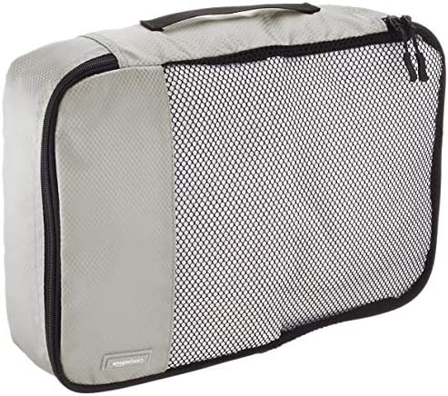51f3At5tTIL._AC_.jpg Amazon Basics 4 Piece Packing Travel Organizer Cubes Set, Medium, Gray