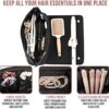 51hhDX-XoQL._AC_.jpg Hair Tools Travel Bag and Heat Resistant Mat for Flat Irons, Straighteners, Curling Iron, and Haircare Accessories, 2-in-1 design, with Interior Pockets, Portable Organizer, Neoprene (Black)