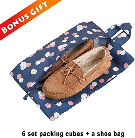 51i4Y9jKjRL._AC_.jpg Mossio 7 Set Packing Cubes with Shoe Bag - Travel Carry On Luggage Organizer
