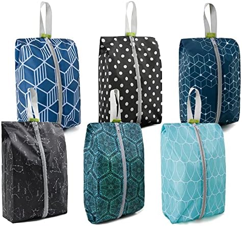 51jEVc0CImL._AC_.jpg BeeGreen Travel Essentials Shoe Bags for Travel Pack of 6, Travel Shoe Bags for Men & Women Shoe Storage Organizer with Zipper Closure, Travel Accessories Vacation,Luggage Organizer Portable Shoe Pouch with Handle
