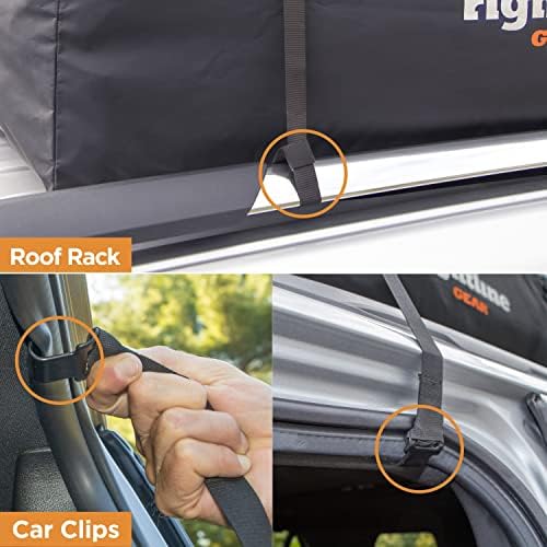 51kLVphKcWL._AC_.jpg Rightline Gear Range 3 Weatherproof Rooftop Cargo Carrier for Top of Vehicle, Attaches With or Without Roof Rack, 18 Cubic Feet, Black
