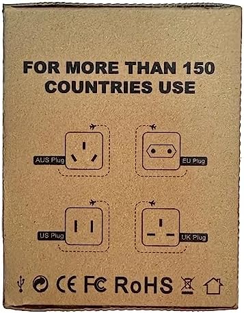 51mgWZBaQL._AC_.jpg Universal Travel Adapter, Redagod International Adaptor 4 USB A 1 USB C Ports, AC Power Plug Adapter All-in-one Travel Charger Outlet Converter for Europe UK AUS Asia Japan Covers 200+Countries