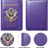 FACATH Passport Holder Cover Case Travel Wallet Case Passport Cards Protector Leather Card Case RFID Blocking Travel Accessories Document Organizer