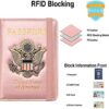 FACATH Passport Holder Cover Case Travel Wallet Case Passport Cards Protector Leather Card Case RFID Blocking Travel Accessories Document Organizer