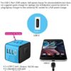 51sm7c4IiQL._AC_.jpg SAUNORCH Travel Adapter Worldwide, Universal International Power Plug Adapter W/2.4A 3xUSB-A and 3.0A Type-C Wall Charger, European Travel Plug Adapter for Europe UK EU US CA AU Italy Asia-Blue
