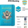 FACATH Passport Holder Cover Case Travel Wallet Case Passport Cards Protector Leather Card Case RFID Blocking Travel Accessories Document Organizer