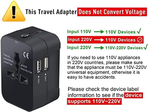 51xkpkO3dcL._AC_.jpg MINGTONG Travel Adapter, Worldwide All in One Universal Travel Adaptor Wall AC Power Plug Adapter Wall Charger with Dual USB Charging Ports for USA EU UK AUS Cell Phone Laptop