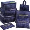 614ks05yhwL._AC_.jpg Mossio 7 Set Packing Cubes with Shoe Bag - Travel Carry On Luggage Organizer