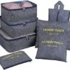 61SXRmfRP1L._AC_.jpg Mossio 7 Set Packing Cubes with Shoe Bag - Travel Carry On Luggage Organizer